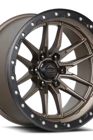 Limited Time LOCK OFFROAD KRAWLER 8x165.1 22x10 -18 Matte Bronze W Matte Black Ring