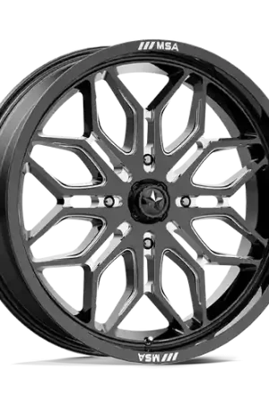 MSA Offroad Wheels M47 SNIPER 4X137 20X7 +10 GLOSS BLACK MILLED Exclusive Offer