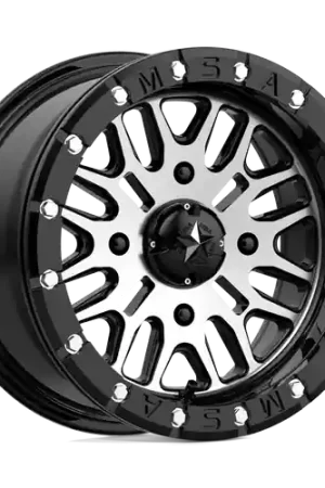 Cheap MSA Offroad Wheels M37 BRUTE BEADLOCK 4X110 14X7 +10 GLOSS BLACK MACHINED