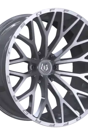 TIS 566BSM 6X135 22x12 -44 Brushed Silver & Milled Top Rated