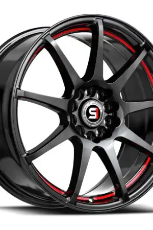 Top Pick Spec-1 SP-67 5x112/5x114.3 18x8 +38 Gloss Black & Red Line