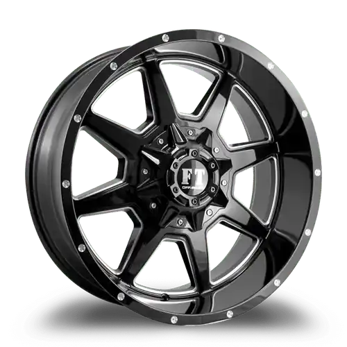 Exclusive FULL THROTTLE FT2 5x127 20x12-44 BLACK / MILLED