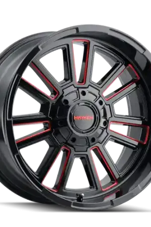 Mayhem Apollo 8115 6x135/6x139.7 20x9+18 Gloss Black/Prism Red Milled One Day Deal