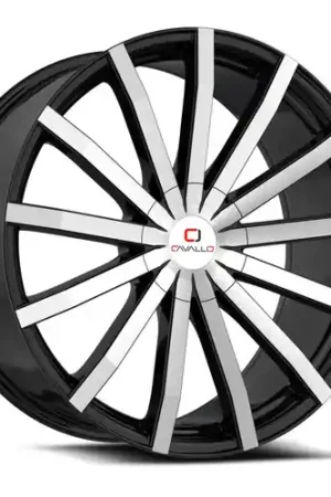 Clearance Cavallo CLV-52 5x115/5x120 22x9.5 +15 Gloss Black & Machined