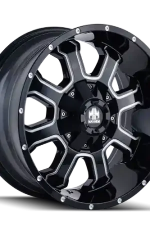 Certified Mayhem Fierce 8103 5x127/5x139.7 20x10-19 Gloss Black/Milled Spokes