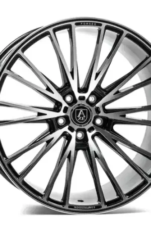 Trusted Brand Axe CF2 5x115 22X9+35 BLACK AND POLISHED FACE