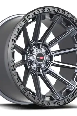 Vortek VRT-601 6x135/6x139.7 17x9 -12 Matte Titanium With Black Bead Ring Bulk Order