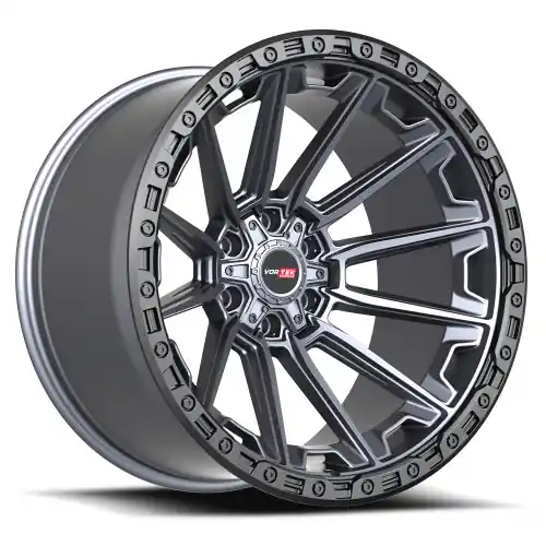Vortek VRT-601 6x135/6x139.7 17x9 -12 Matte Titanium With Black Bead Ring Bulk Order
