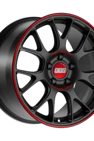 Authentic BBS CH-R Nurburgring Edition 5x120 19x9.5 +35 Satin Black/Red Lip
