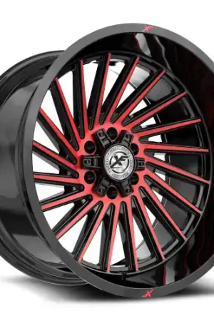 Same Day Shipping XF Off-Road XF-239 5x127/5x139.7 20x10 -12 Gloss Black & Red Machined