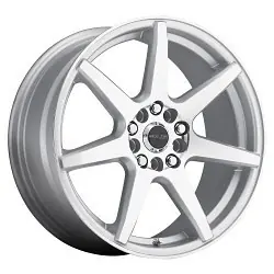 Raceline 131S Evo SMF 5X108/5x114.3 16x7 40 Silver and Machined Authentic