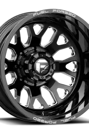 Free Shipping Fuel Mono DE19 FF19D 10X225 24X8.25 -200 GLOSS BLACK MILLED