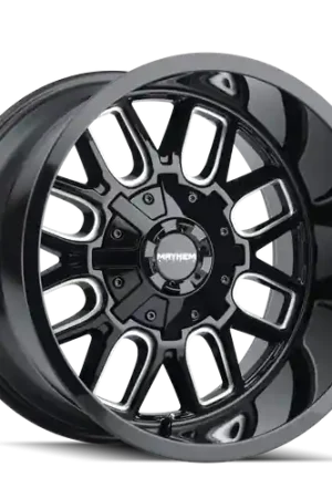 Mayhem Cogent 8107 5x127/5x139.7 22x10-19 Gloss Black/Milled Spokes Direct From Manufacturer