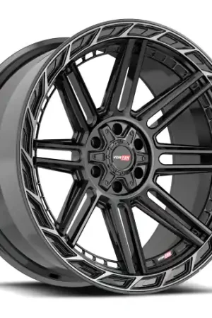 Mega Sale Vortek VRP-501 5x127/5x139.7 24x11 -24 Gloss Black Center & Diamond Cut Ring With Dark Tint