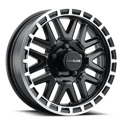 Raceline 953BM Krank Trailer 6x139.7 16x6 0 Black and Machined Sale