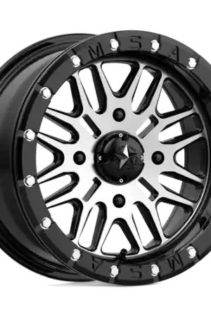 Budget MSA Offroad Wheels M37 BRUTE BEADLOCK 4X156 15X7 +10 GLOSS BLACK MACHINED