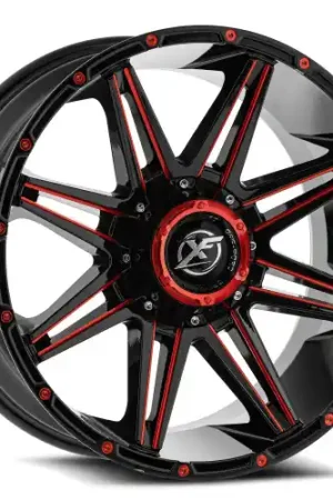 Secure Checkout XF Off-Road XF-220 6x135/6x139.7 22x10 -18 Gloss Black & Red Milled