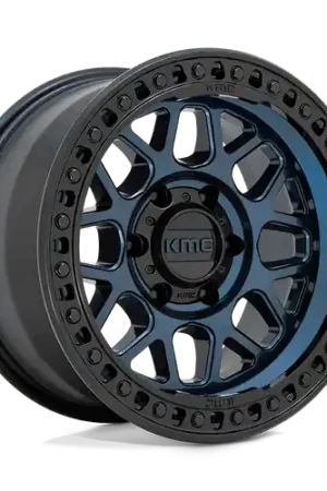 Save Now KMC KM549 GRS 8X165.1 17X8.5 +0 MIDNIGHT BLUE WITH GLOSS BLACK LIP