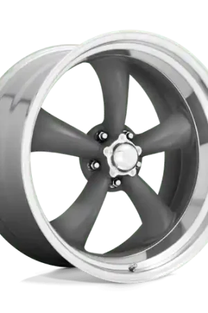 American Racing Vintage VN215 CLASSIC TORQ THRUST II 5X114.3 17X7 0 MAG GRAY W/ MACHINED LIP Time-Limited