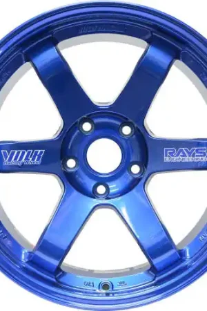 Volk Racing TE37SL 5x114.3 18x10.5 +22 HYPER BLUE Worldwide Shipping