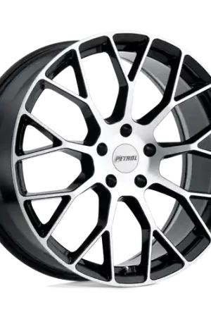 Petrol P2B 5X120 17X8 +35 GLOSS BLACK W/ MACHINED FACE Genuine