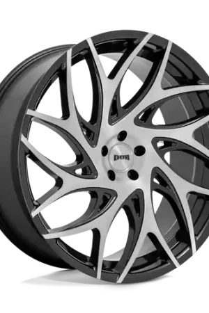 DUB 1PC S260 G.O.A.T. 6X139.7 24X10 +25 BRUSHED FACE WITH GLOSS BLACK DARK TINT SPOKES Deal