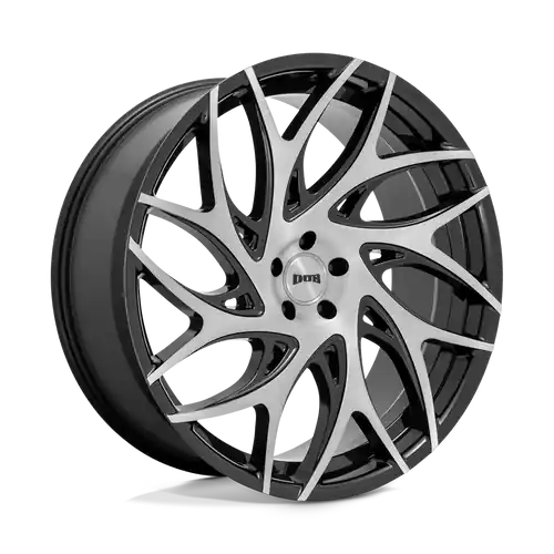 DUB 1PC S260 G.O.A.T. 6X139.7 24X10 +25 BRUSHED FACE WITH GLOSS BLACK DARK TINT SPOKES Deal
