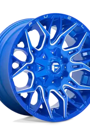 Fuel 1PC D770 TWITCH 5X139.7/5X150 22X10 -18 ANODIZED BLUE MILLED Trending