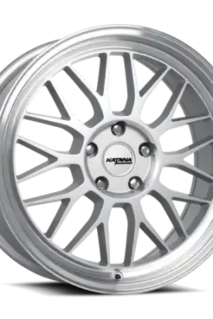 Place Order KATANA RACING KR06 5x108 18x8 +40 Glossy Silver Machine Lip