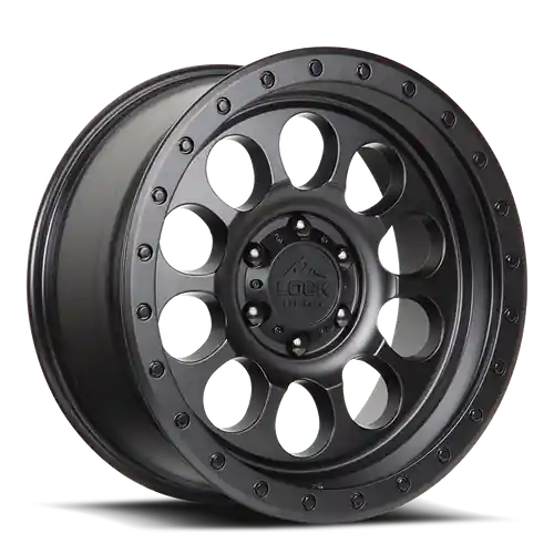 Genuine LOCK OFFROAD 50CAL 6x139.7 20x9 +0 Matte Black W Matte Black Ring