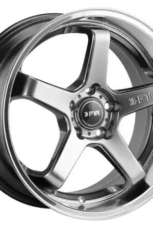 F1R FC5 5x112 18x8.5 +35 Hyper Black/Polish Lip Clearance