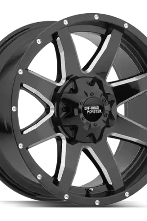 Off Road Monster M08 8x165.1/8x170 22x12-44 Gloss Black Milled Buy Direct