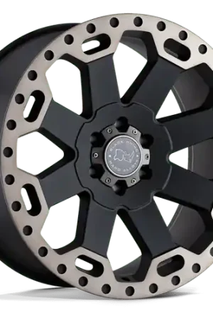 Black Rhino WARLORD 8X165.1 17X9 -12 MATTE BLACK W/ MACHINED DARK TINT Luxury