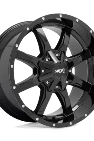 Moto Metal MO970 6X120/6X139.7 17X8 +0 GLOSS BLACK WITH MILLED LIP Factory Price