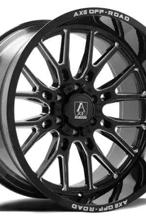 Worldwide Shipping Axe ATLAS 8x180 24X12 -44 GLOSS BLACK MILLED