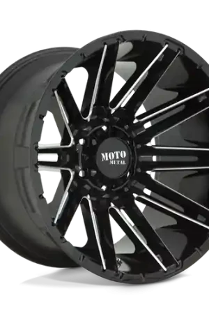 Luxury Moto Metal MO998 KRAKEN 8X180 22X10 -18 GLOSS BLACK MILLED