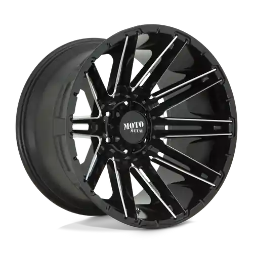 Luxury Moto Metal MO998 KRAKEN 8X180 22X10 -18 GLOSS BLACK MILLED