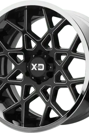 Certified XD XD203 CHOPSTIX 5X139.7 20X10 -18 GLOSS BLACK MILLED CENTER CHROME LIP