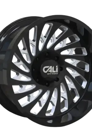 Cali Off-Road Switchback 9108 6x135 22x12-51 Gloss Black/Milled Certified