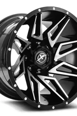 Popular XF Off-Road XF-218 8x165.1/8x180 20x10 -24 Gloss Black & Machined