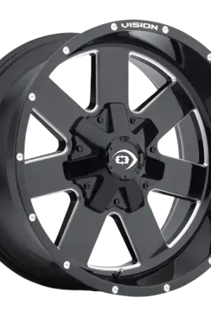 Clearance Vision Off-Road 411 Arc 5x127 20x10-25 Gloss Black Milled Spoke