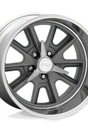 American Racing Vintage VN427 SHELBY COBRA 5X114.3 15X10 +19 TWO-PIECE MAG GRAY CENTER POLISHED BARREL Price Cut