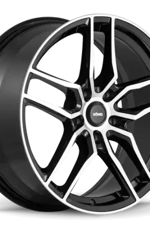 Konig Intention 5x112 18x8+45 Gloss Black / Machine Face Bargain