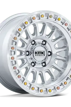 Limited Offer KMC KM552 IMS 6X120 20x9 +18 GLOSS SILVER W/ MACHINED FACE
