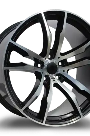 REPLICA WHEELS R6707 5x120 20x11+40 BLACK / MACHINED Free Delivery