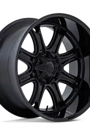 Hot Picks Fuel 1PC DARKSTAR 6X114.3/6X139.7 20X10 -18 MATTE BLACK WITH GLOSS BLACK LIP