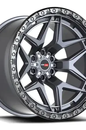 Vortek VRT-603 6x135/6x139.7 17x9 +0 Matte Titanium With Black Bead Ring Top Pick