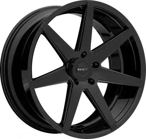 Premium RAVETTI M7 5X112 22x9 +32 FULL GLOSS BLACK