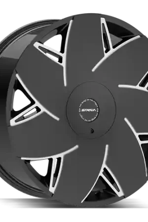 STRADA Turbina 5x115/5x120 24x9.5 +15 Gloss Black Milled Professional Grade