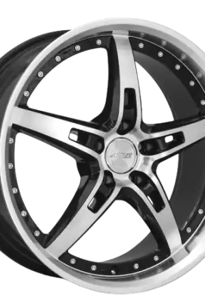 MRR GT5 5x112 19x8.5  +35 Black Machine Face Lip Buy Today